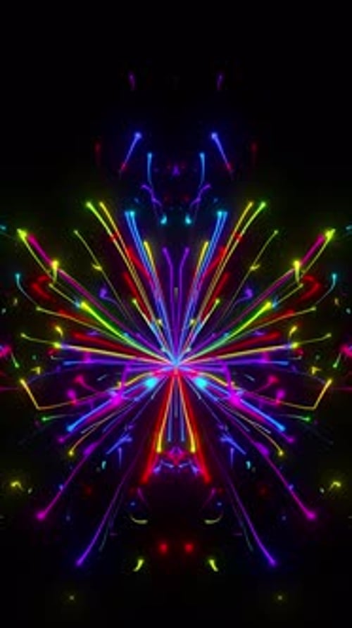 Abstract Colorful Light Streaks Exploding Background Loop