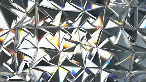 Chrome Metallic Abstract Polygon Motion