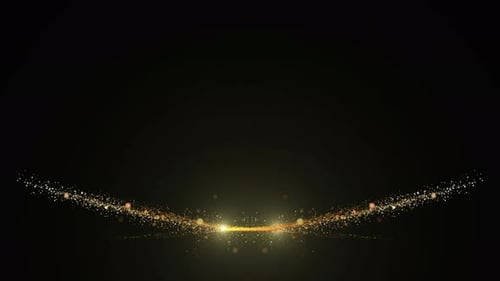 Particules scintillantes Flight Of Gold Bokeh avec canal Alpha