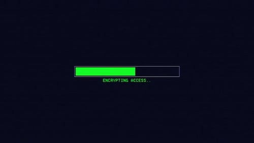 Tech Booting Process with Retro Glitch Visuals