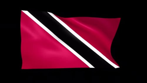 Trinidad and Tobago Flag Waving Alpha