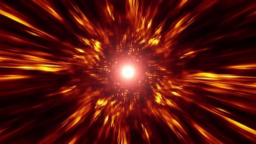 Fiery Light Tunnel Warp Speed Effect