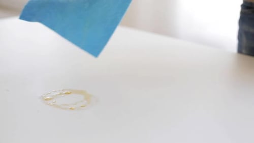 Cleaning Up a Liquid Spill on a Surface