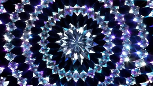 Sparkling Diamond Kaleidoscope Geometric Loop Background