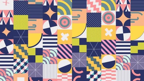 Minimalistischer geometrischer Pastellfliesenübergang