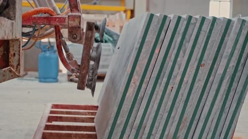 Elevación por vacío para manipulación de mármol