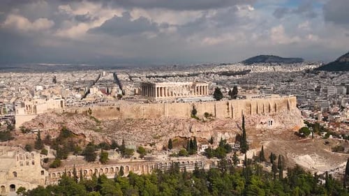 Temple de Thémis et du Parthénon à Athènes,