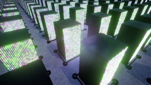 Digitale Datenbank für Cloud-Computer im Rechenzentrum