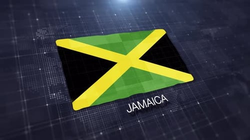 Digital Animated Jamaica Flag Reveal