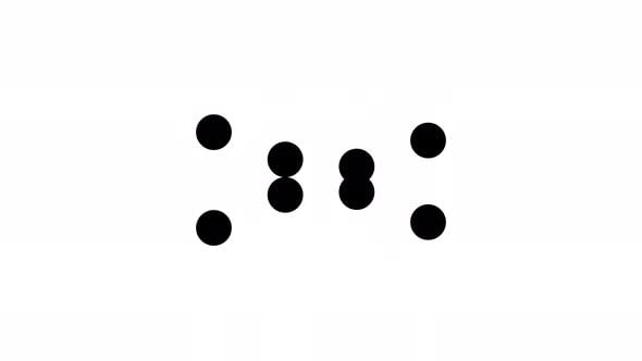 horizontal cell dot animated loading motion graphic alpha channel loop ...