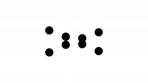 horizontal cell dot animated loading motion graphic alpha channel loop video design