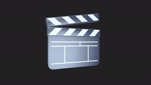 3D Animated Clapperboard Clap Action