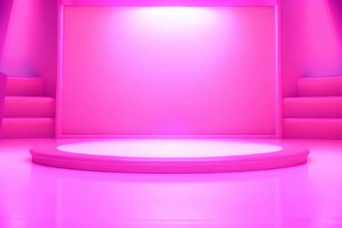 podium Futuristic showcase with platform for product displaying. Empty modern stage display
