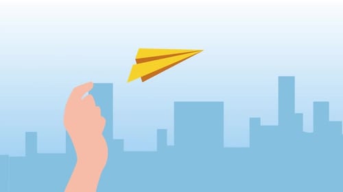 One paper rocket | Alpha Channel