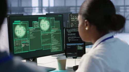 Cybersecurity Experts in Server Farm Trying to Protect Equipment From Hacker