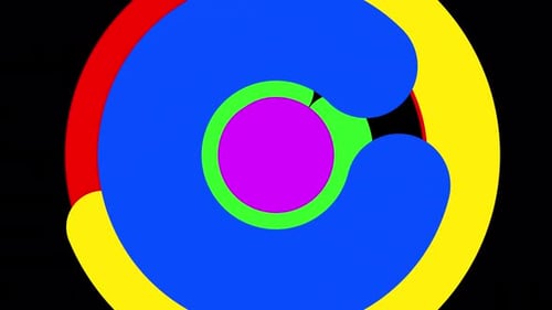 Dynamic Colorful Circle Shape Transitions