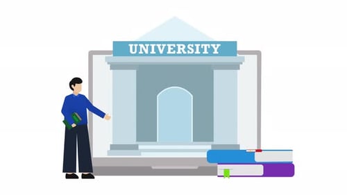 Online University 2D Animation