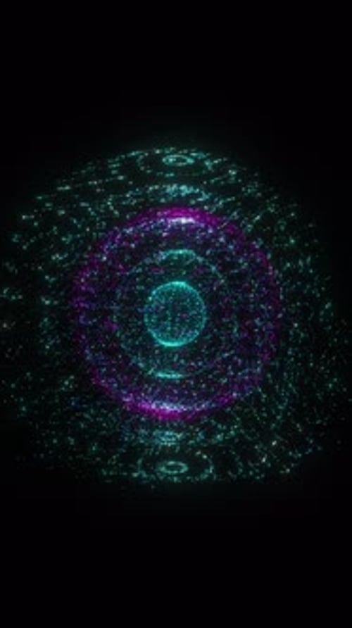 Bunte abstrakte neuronale Netzwerk-Kugelschleife