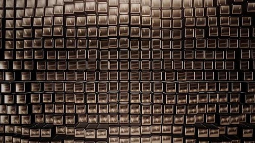 Textured Metallic Wall Panels in Grid Pattern