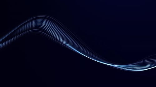 Abstract Blue Glowing Wave Lines Background Animation