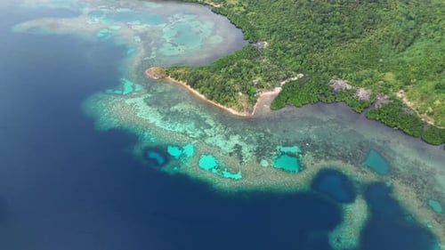 Tropical Island with Blue Lagoons
