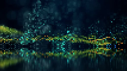 Abstract Digital Grid Equalizer Animated Loop Background