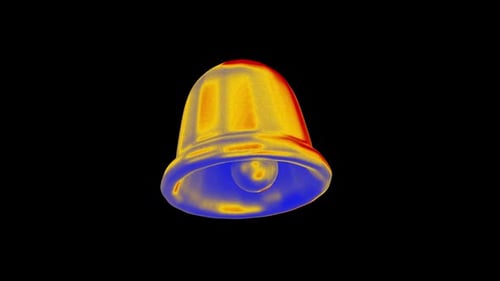 Thermal Glitch Rotating Bell Animation