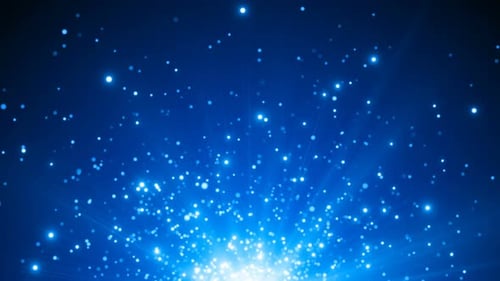 blue rays particles intro light background