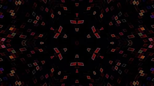 Colorful Abstract Geometric Kaleidoscope Seamless Loop