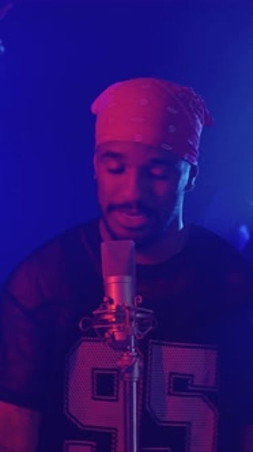 Singer Performing Live Music in Slow Motion