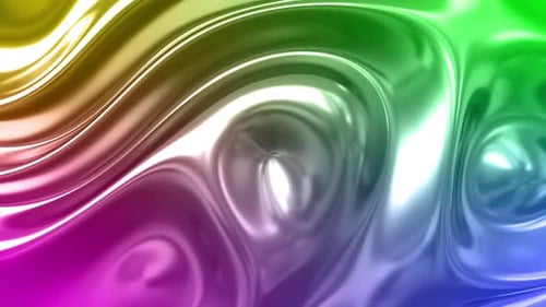 Iridescent Crome Gradient Wavy Abstract Background 3