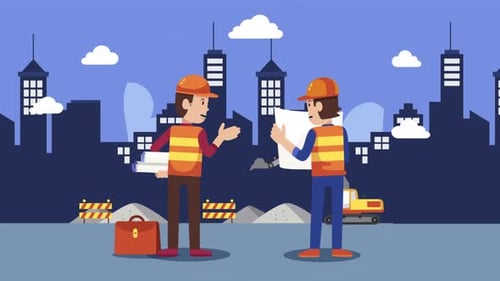 Engineers Working On Construction 4K