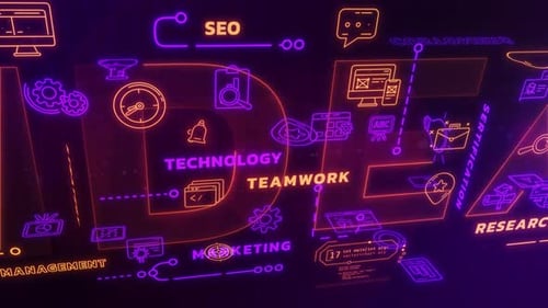 Representação 3D animada de uma ideia de negócio