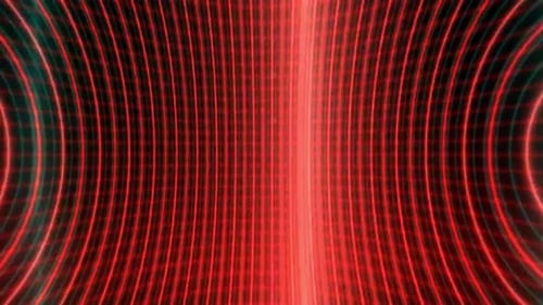 4k Red Sphere Of Scanning Lines Animation Background