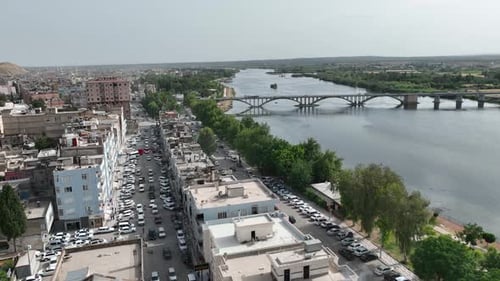 Sanliurfa, Birecik City Aerial View