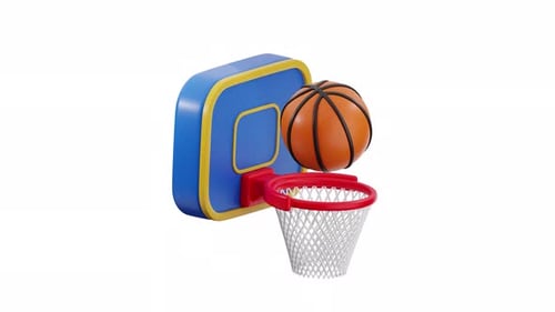 3d Icon Animation Basketball
