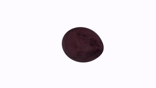 Dark Maroon Rugby Ball on White Background