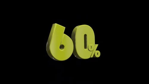 60 percent - Yellow 3D Animation