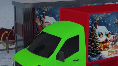 3D Animated Santa Claus Character for Festive Christmas Scenes