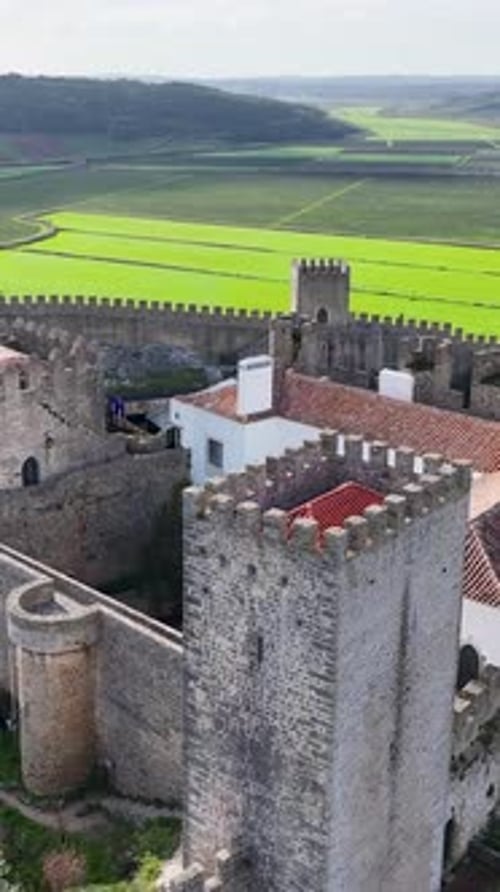 Panorama d'Obidos à Obidos à Leiria au Portugal.