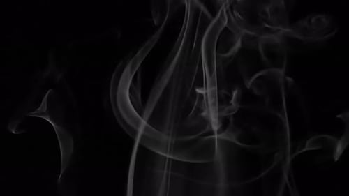 Abstract Smoke Plumes Against a Black Background