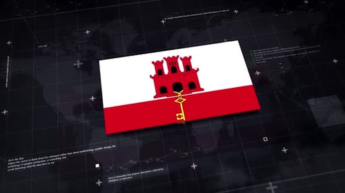 Gibraltar-Hintergrund mit Flagge