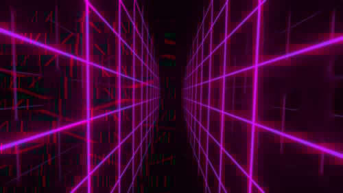 Purple background with lines and squares in it,. Loop animation