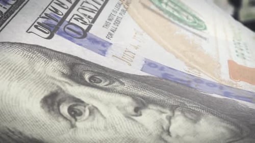 Dynamic Flowing US Dollar Bills Motion Background