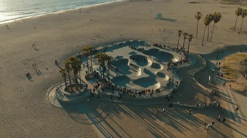 Venice Beach Skate Park. Los Angeles. California.