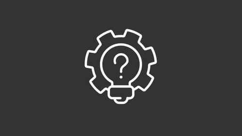 Animated Find Ideas White Line Icon