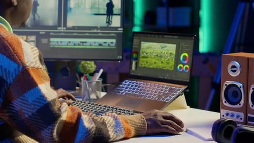 Video Editor Using Computer and Software