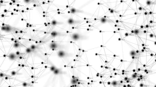 Abstract Digital Connection Moving Dots and Lines