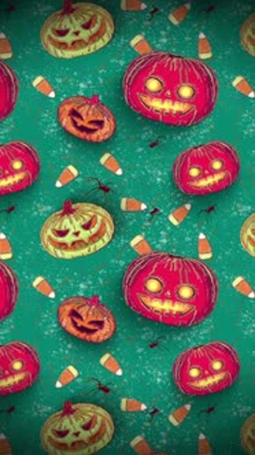 Halloween-Kürbisse auf vertikalem Hintergrund