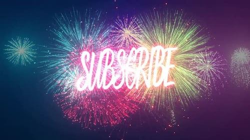 Festive Fireworks Particle Burst Text Reveal Animation